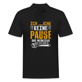 Keine Pause Werkzeug erholen - Männer Poloshirt - Schwarz - Vorne - Kai (181cm)