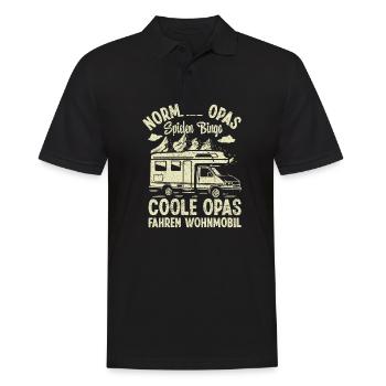 Normal Grandpas Riding Bikes Cool Grandpas Camper - Men's Polo Shirt - black - Front - Kai (181cm)