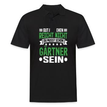 Gärtner Garten Gartenbau Landschaftsgärtner Spruch - Männer Poloshirt - Schwarz - Vorne - Kai (181cm)