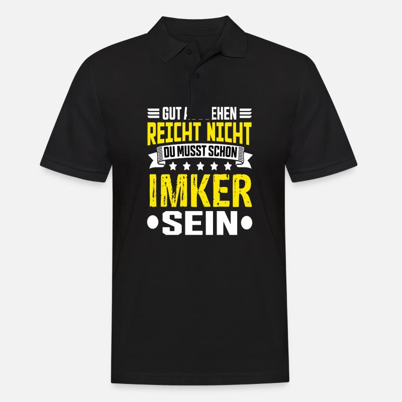 Imker - Männer Poloshirt - Schwarz