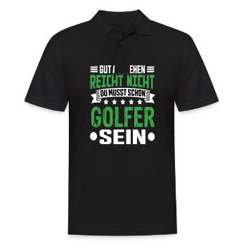 Golfer - Männer Poloshirt - Schwarz - Vorne - Kai (181cm)
