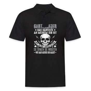 Gartenbau Gartenbauer Landschaftsbauer Spruch - Männer Poloshirt - Schwarz - Vorne - Kai (181cm)