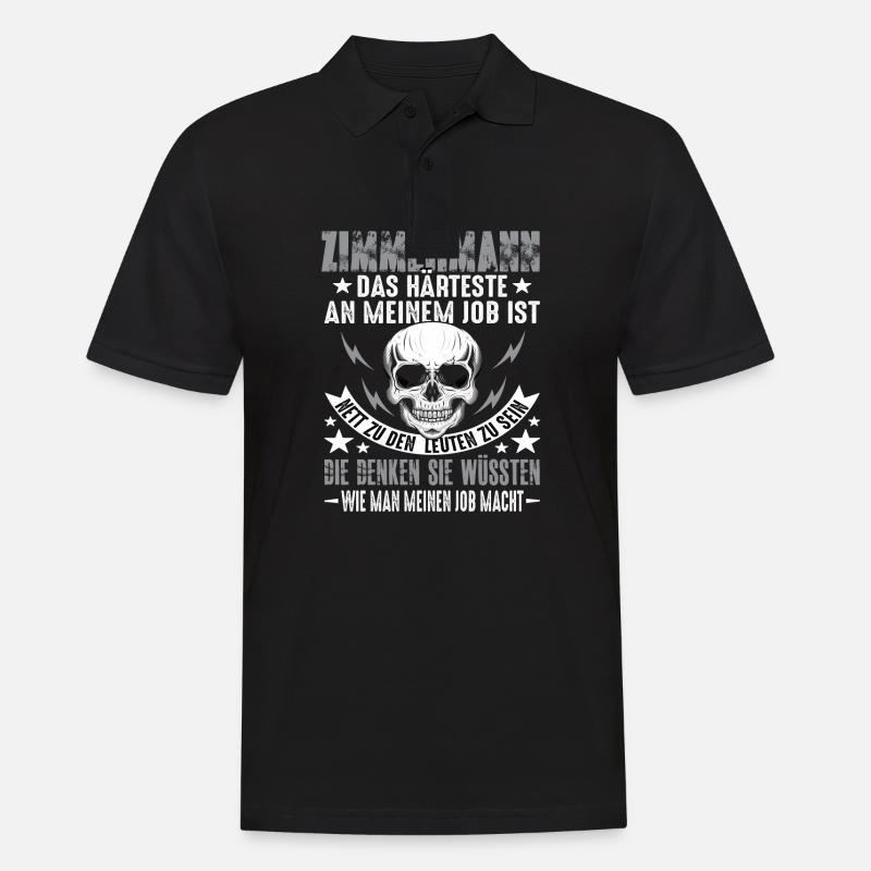 Zimmermann Zimmerer Zimmerer Handwerker Spruch - Männer Poloshirt - Schwarz
