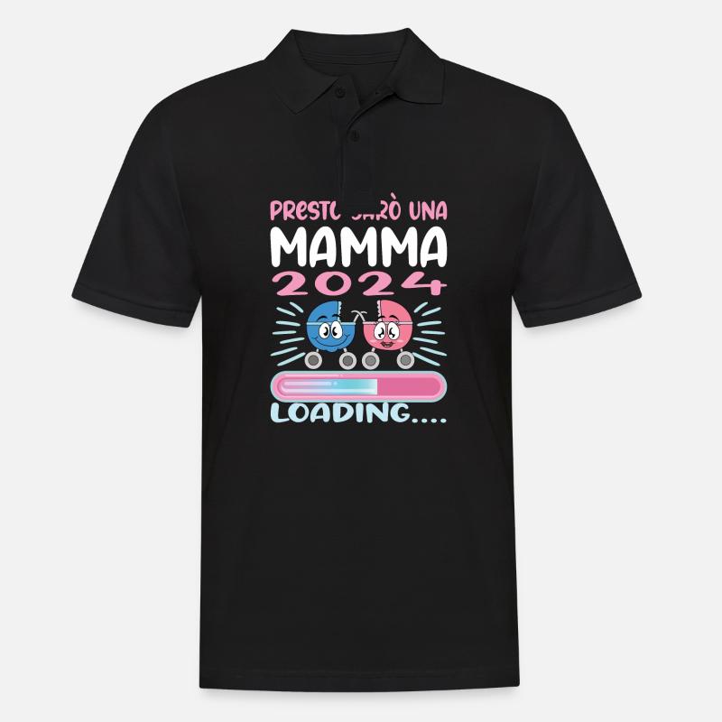 Super Mamma 2024 Loading - Männer Poloshirt - Schwarz