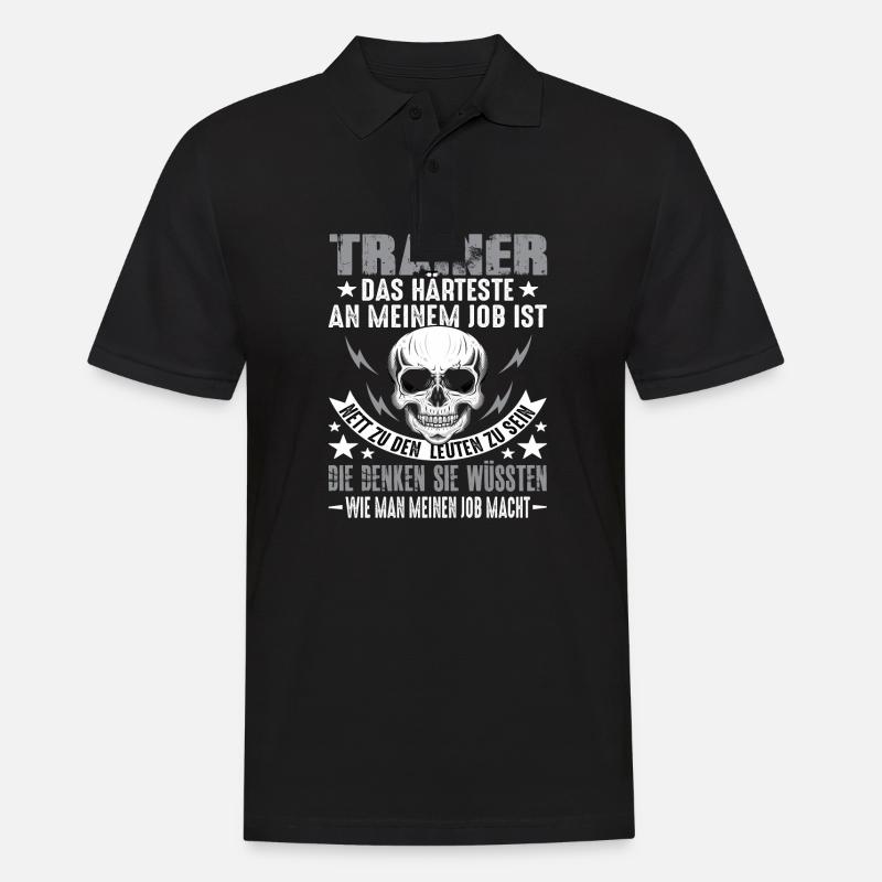 Trainer - Männer Poloshirt - Schwarz