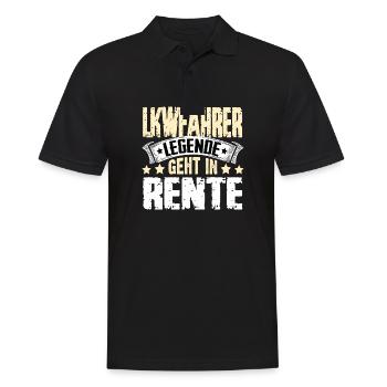 La légende du camionneur prend sa retraite - Polo Homme - noir - Devant - Kai (181cm)
