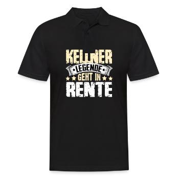 Waiter legend retires - Men's Polo Shirt - black - Front - Kai (181cm)