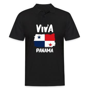 Panama Flagge Panamaisch Panama Fahne - Männer Poloshirt - Schwarz - Vorne - Kai (181cm)