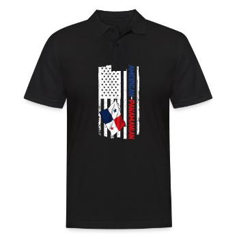 Panama Flagge Panamaisch Panama Fahne - Männer Poloshirt - Schwarz - Vorne - Kai (181cm)