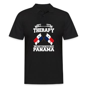 Panama Flagge Panamaisch Panama Fahne - Männer Poloshirt - Schwarz - Vorne - Kai (181cm)