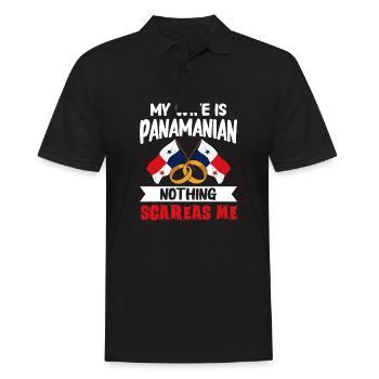 Panama Flagge Panamaisch Panama Fahne - Männer Poloshirt - Schwarz - Vorne - Kai (181cm)