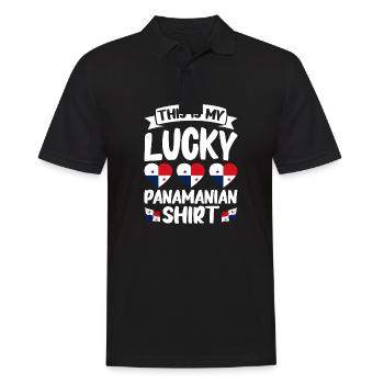 Panama Flagge Panamaisch Panama Fahne - Männer Poloshirt - Schwarz - Vorne - Kai (181cm)