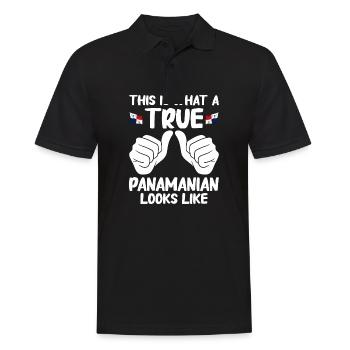 Panama Flagge Panamaisch Panama Fahne - Männer Poloshirt - Schwarz - Vorne - Kai (181cm)