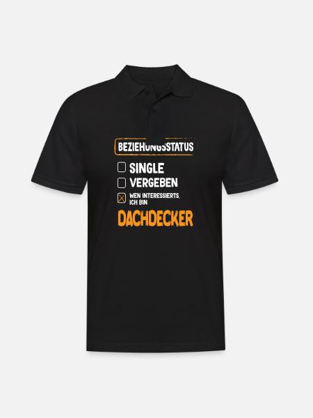 Roofer Relationship Status - Men's Polo Shirt - black