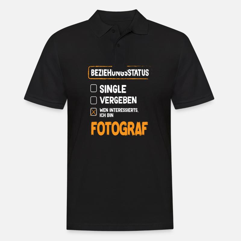 Fotograf Beziehungsstatus - Männer Poloshirt - Schwarz