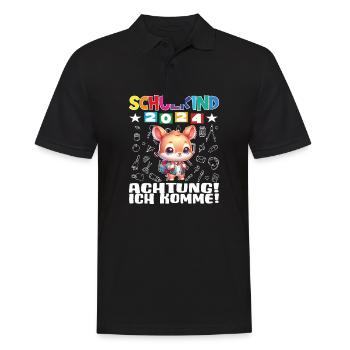 Inscription scolaire 2024 de l’école de la rentrée scolaire - Polo Homme - noir - Devant - Kai (181cm)