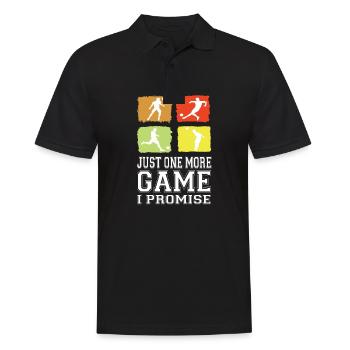 Just One More Game I Promise Soccer Soccer Player - Men's Polo Shirt - black - Front - Kai (181cm)