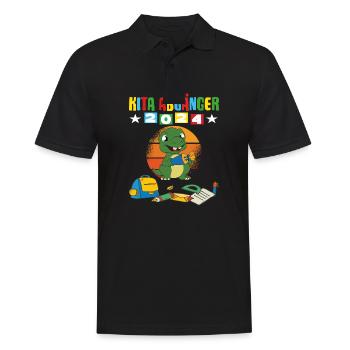 Kita Abgänger 2024 Einschulung 2024 - Männer Poloshirt - Schwarz - Vorne - Kai (181cm)
