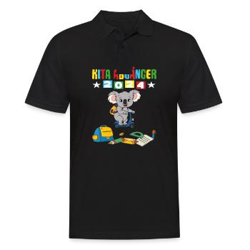 Kita Abgänger 2024 Einschulung 2024 - Männer Poloshirt - Schwarz - Vorne - Kai (181cm)