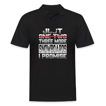 Just One More Snowboard I Promise Snowboard - Männer Poloshirt - Schwarz - Vorne - Kai (181cm)