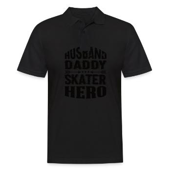 Mari Papa Skateur Héros - Polo Homme - noir - Devant - Kai (181cm)