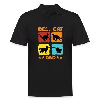 Best Cat Dad - Men's Polo Shirt - black - Front - Kai (181cm)