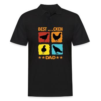 Meilleur papa poulet - Polo Homme - noir - Devant - Kai (181cm)