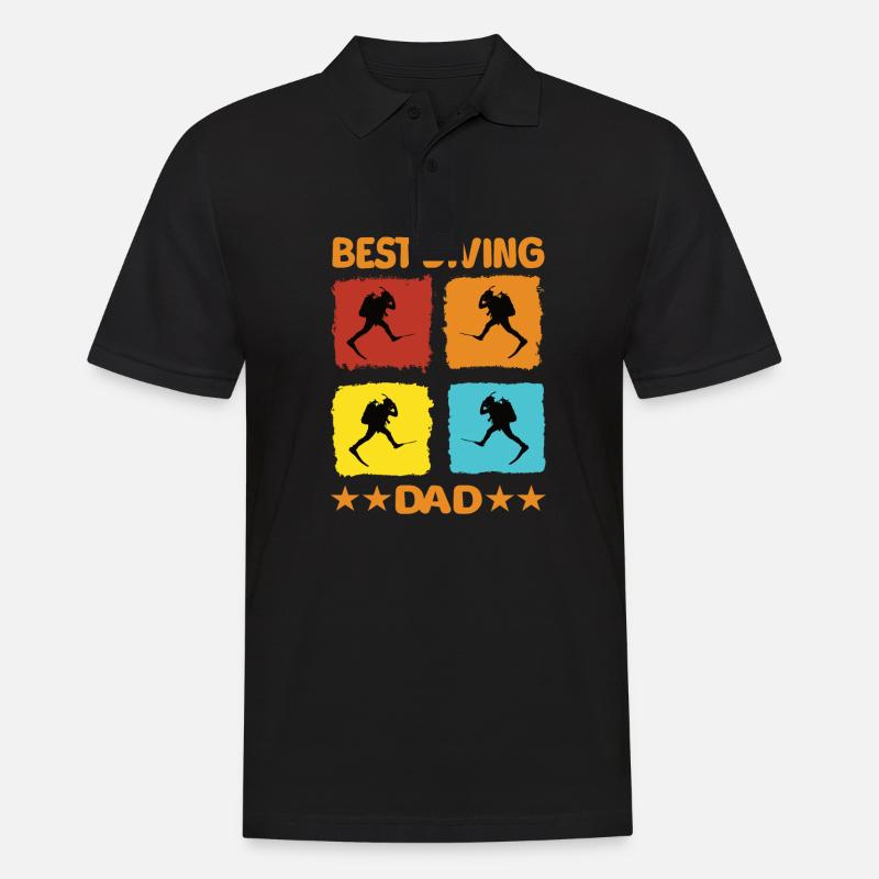 Best Diving Dad - Männer Poloshirt - Schwarz