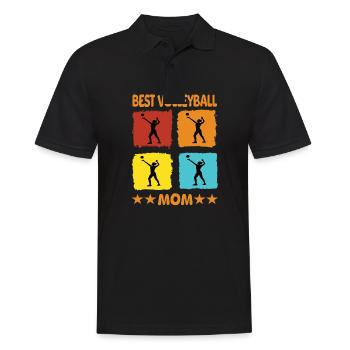 Best Volleyball Mom - Men's Polo Shirt - black - Front - Kai (181cm)