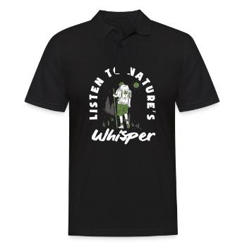 Listen to Natures Whisper Hiking - Männer Poloshirt - Schwarz - Vorne - Kai (181cm)