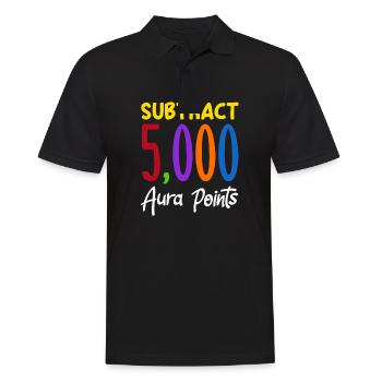 Substract 5,000 Aura Points Trendy Viral - Men's Polo Shirt - black - Front - Kai (181cm)