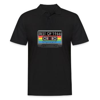 Best Of 1966 Vintage Cassette Retro Birthday - Men's Polo Shirt - black - Front - Kai (181cm)