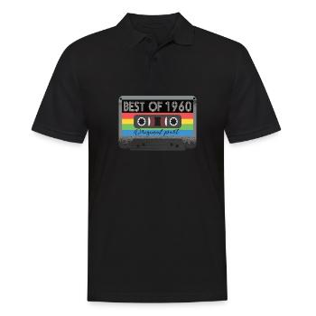 Le meilleur des années 1960 Vintage Cassette Retro Anniversaire - Polo Homme - noir - Devant - Kai (181cm)