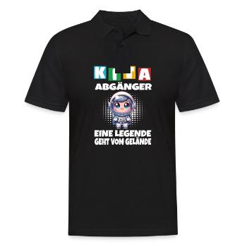 KITA Abgänger Schulkind Einschulung - Männer Poloshirt - Schwarz - Vorne - Kai (181cm)