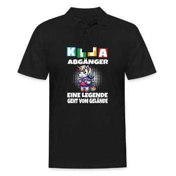 KITA Leavers School Child School Enrollment - Men's Polo Shirt - black - Front - Kai (181cm)