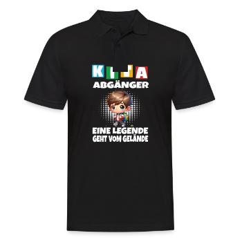 KITA Leavers School Child School Enrollment - Men's Polo Shirt - black - Front - Kai (181cm)