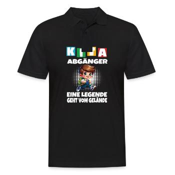 KITA Leavers School Child School Enrollment - Men's Polo Shirt - black - Front - Kai (181cm)