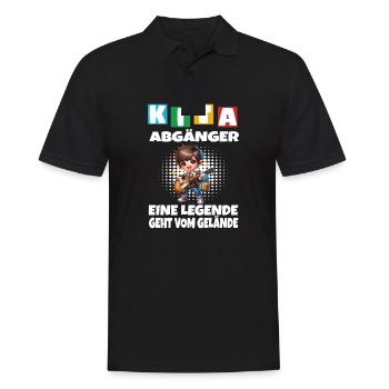 KITA Leavers School Child School Enrollment - Men's Polo Shirt - black - Front - Kai (181cm)