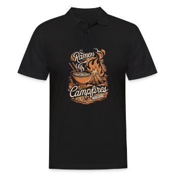 Camping Ramen Lovers - Männer Poloshirt - Schwarz - Vorne - Kai (181cm)