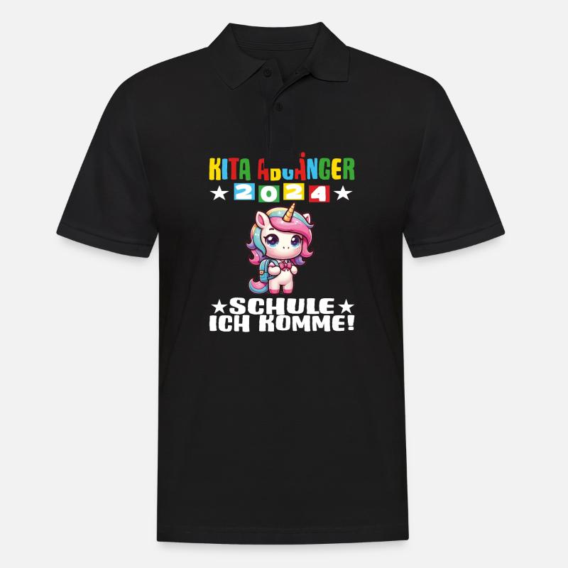 erstklässler kindergartenzeit - Männer Poloshirt - Schwarz