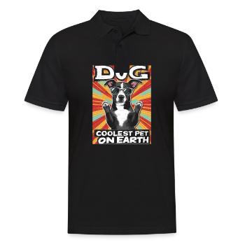 Dog Coolest Pet On Earth Retro Sunglasses Funny - Men's Polo Shirt - black - Front - Kai (181cm)
