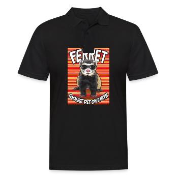 Ferret Coolest Pet On Earth Retro Sunglasses - Men's Polo Shirt - black - Front - Kai (181cm)