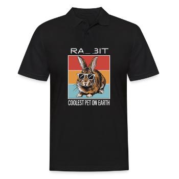 Rabbit Coolest Pet On Earth Retro Sunglasses - Men's Polo Shirt - black - Front - Kai (181cm)