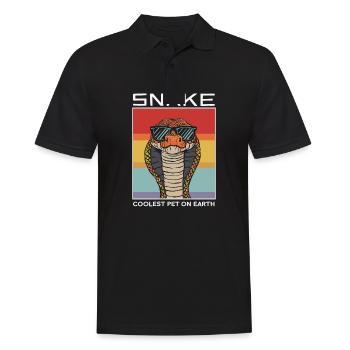 Snake Coolest Pet On Earth Retro Sunglasses - Men's Polo Shirt - black - Front - Kai (181cm)
