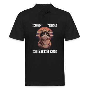 I'm not single I have a cat - Men's Polo Shirt - black - Front - Kai (181cm)