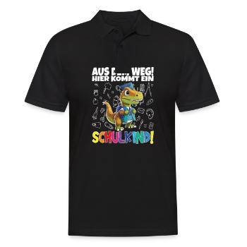 School Child 2024 School Enrollment Back to School - Men's Polo Shirt - black - Front - Kai (181cm)