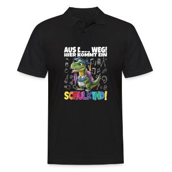 School Child 2024 School Enrollment Back to School - Men's Polo Shirt - black - Front - Kai (181cm)