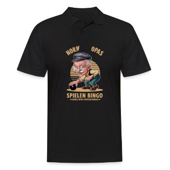 Les grands-pères cool jouent aux boules, à la pétanque, à la pétanque - Polo Homme - noir - Devant - Kai (181cm)