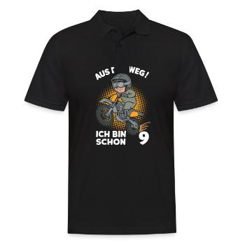 Dégagez! J’ai déjà 9 ans d’anniversaire - Polo Homme - noir - Devant - Kai (181cm)