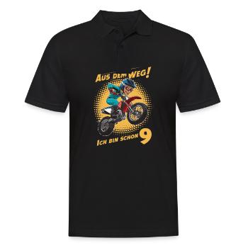 Dégagez! J’ai déjà 9 ans d’anniversaire - Polo Homme - noir - Devant - Kai (181cm)